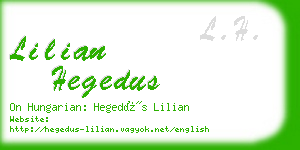 lilian hegedus business card