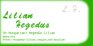 lilian hegedus business card